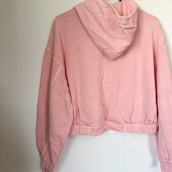 NWT BP by Nordstrom Pink Organic Cotton Cropped Hoodie Sweatshirt - Large - Picture 9 of 9